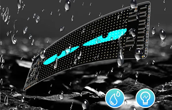 LOY Biosled K-10 Car Van Bus Camper Vehicle Glass Rear Screen Side Window Outdoor Waterproof LED BT App Android iOS XL Screen Display USB C Car Cig 12V