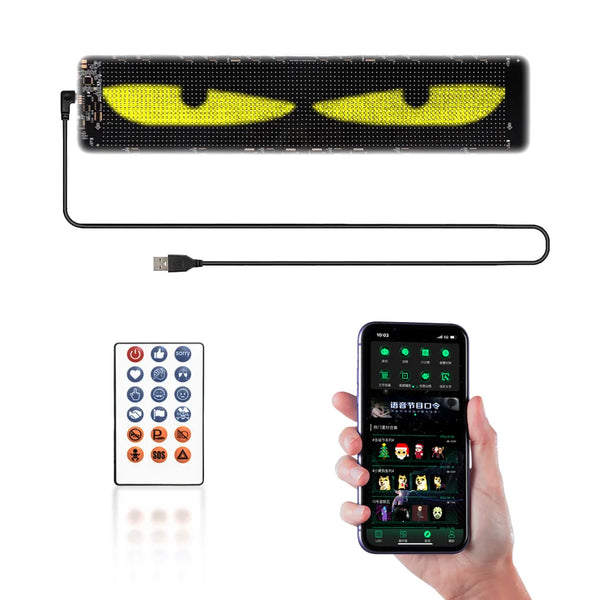 LOY Biosled K-7 Car Van Bus Camper Vehicle Glass Rear Screen Side Window Outdoor Waterproof LED Screen Display USB C Car Cig 12V