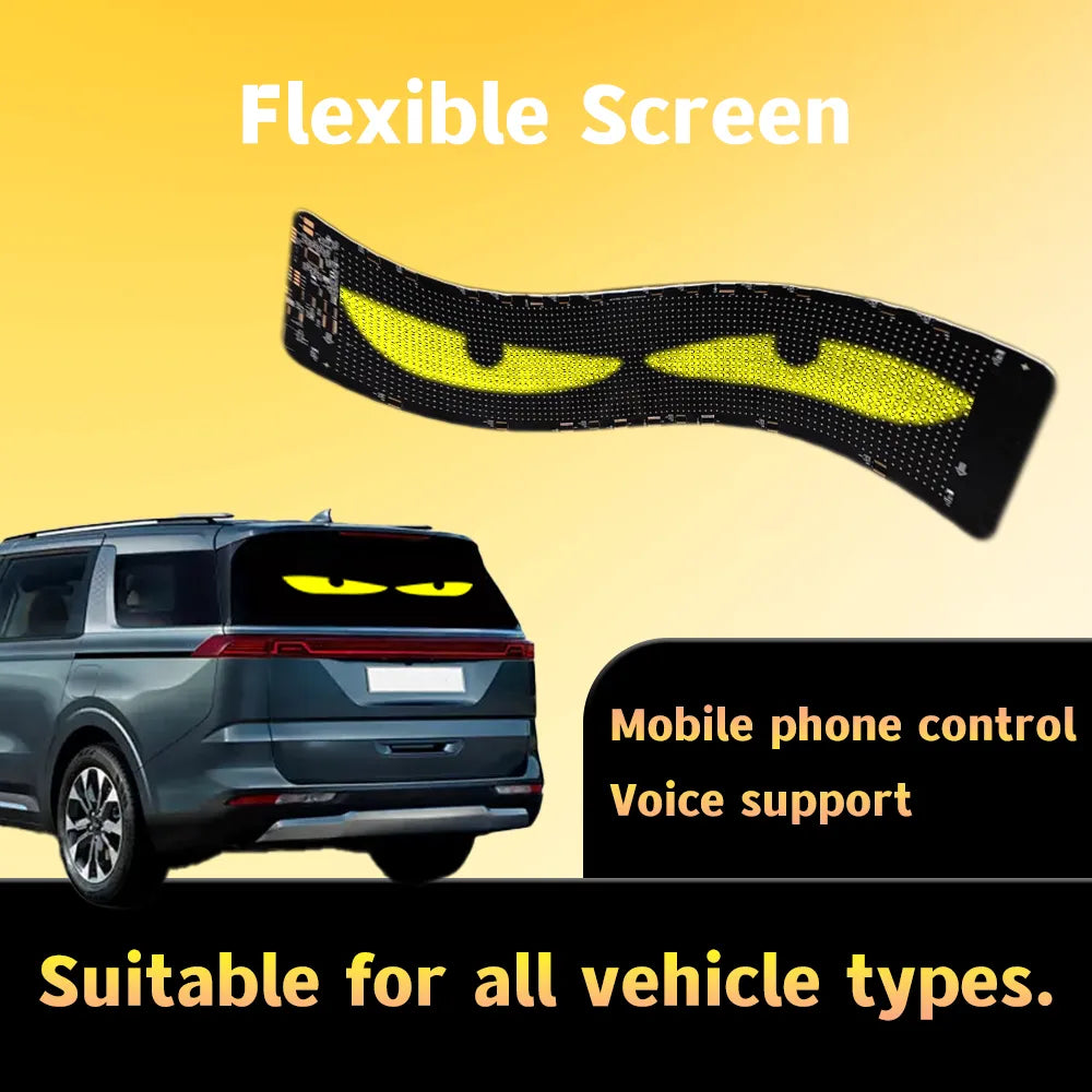 LOY Biosled K-7 Car Van Bus Camper Vehicle Glass Rear Screen Side Window Outdoor Waterproof LED Screen Display USB C Car Cig 12V