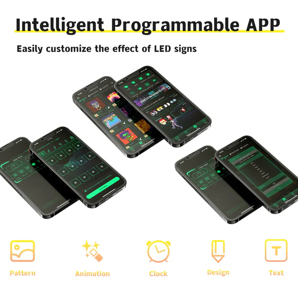 LOY Biosled K-7 Car Van Bus Camper Vehicle Glass Rear Screen Side Window Outdoor Waterproof LED Screen Display USB C Car Cig 12V