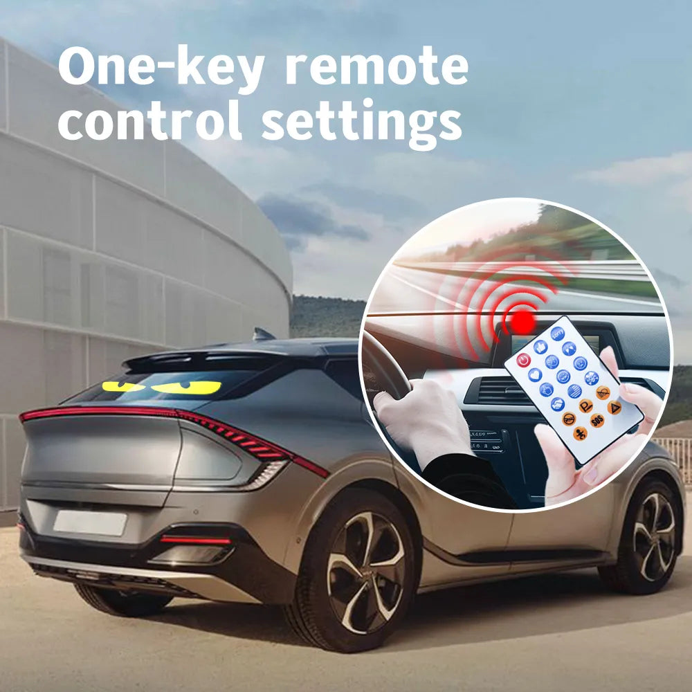 LOY Biosled K-7 Car Van Bus Camper Vehicle Glass Rear Screen Side Window Outdoor Waterproof LED Screen Display USB C Car Cig 12V