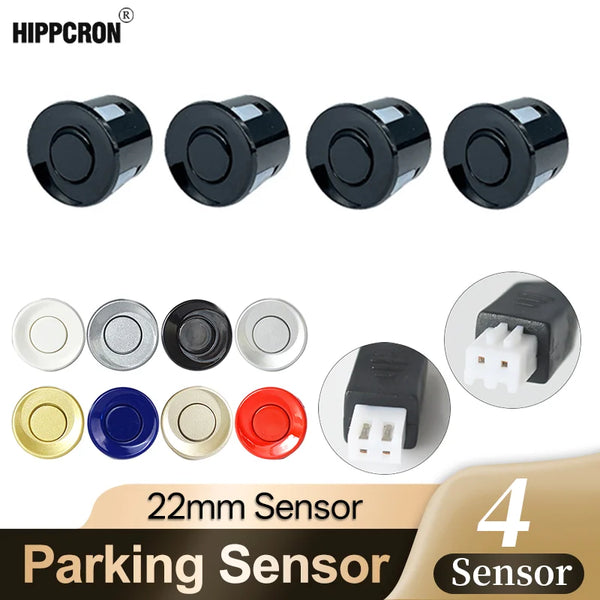 4PCS 22mm Ultrasonic Parking Sensors Reverse Backup Radar System Choose From Red, Black, White, Silver, Gray, Gold, and More!