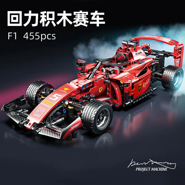 MOC Technical Red Car Building Blocks Set Creative Racing Model Kit DIY Creative Assembly Bricks Toys Birthday Christmas Gift