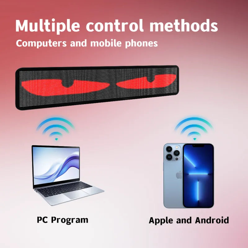 LOY Biosled K-2 Car Van Bus Camper Vehicle Glass Rear Screen Side Window Outdoor Waterproof LED Screen Display USB C Car Cig 12V