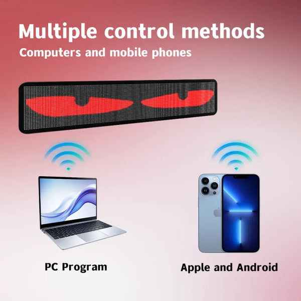 LOY Biosled K-2 Car Van Bus Camper Vehicle Glass Rear Screen Side Window Outdoor Waterproof LED Screen Display USB C Car Cig 12V