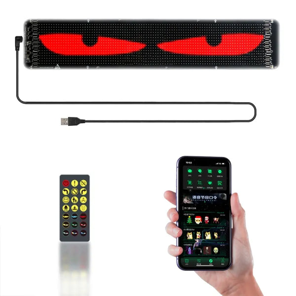 LOY Biosled K-2 Car Van Bus Camper Vehicle Glass Rear Screen Side Window Outdoor Waterproof LED Screen Display USB C Car Cig 12V