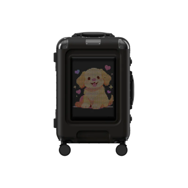 LOY Biosled L5 Smart Led Black Suitcase BT App XL LED Screen Smart Luggage Hand Luggage Hard Case