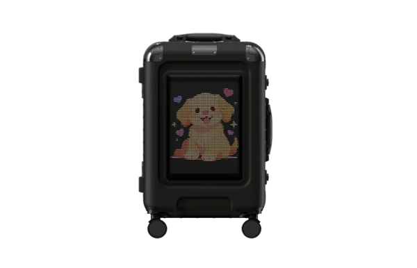 LOY Biosled L5 Smart Led Black Suitcase BT App XL LED Screen Smart Luggage Hand Luggage Hard Case
