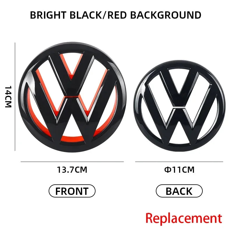 Car Front Grill Badges Rear Trunk Emblem Lid Covers Logo Sticker For VW Volkswagen Golf 6 golf6 MK6 GTI