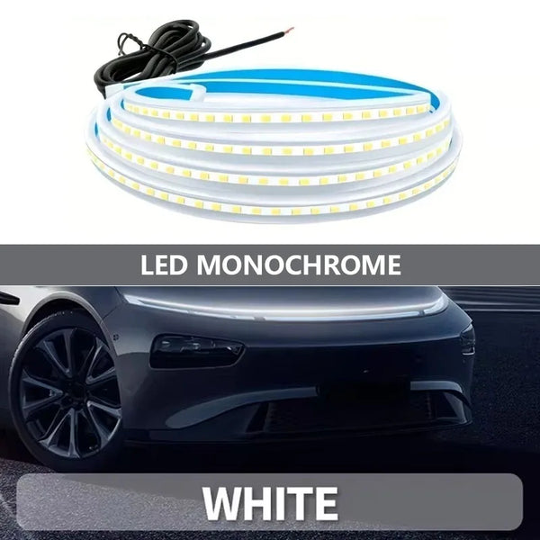 120CM Car LED Hood Light Strip Daytime Running Lights 12V DRL Auto Engine Hood Guide Decorative Lights Ambient Lamp