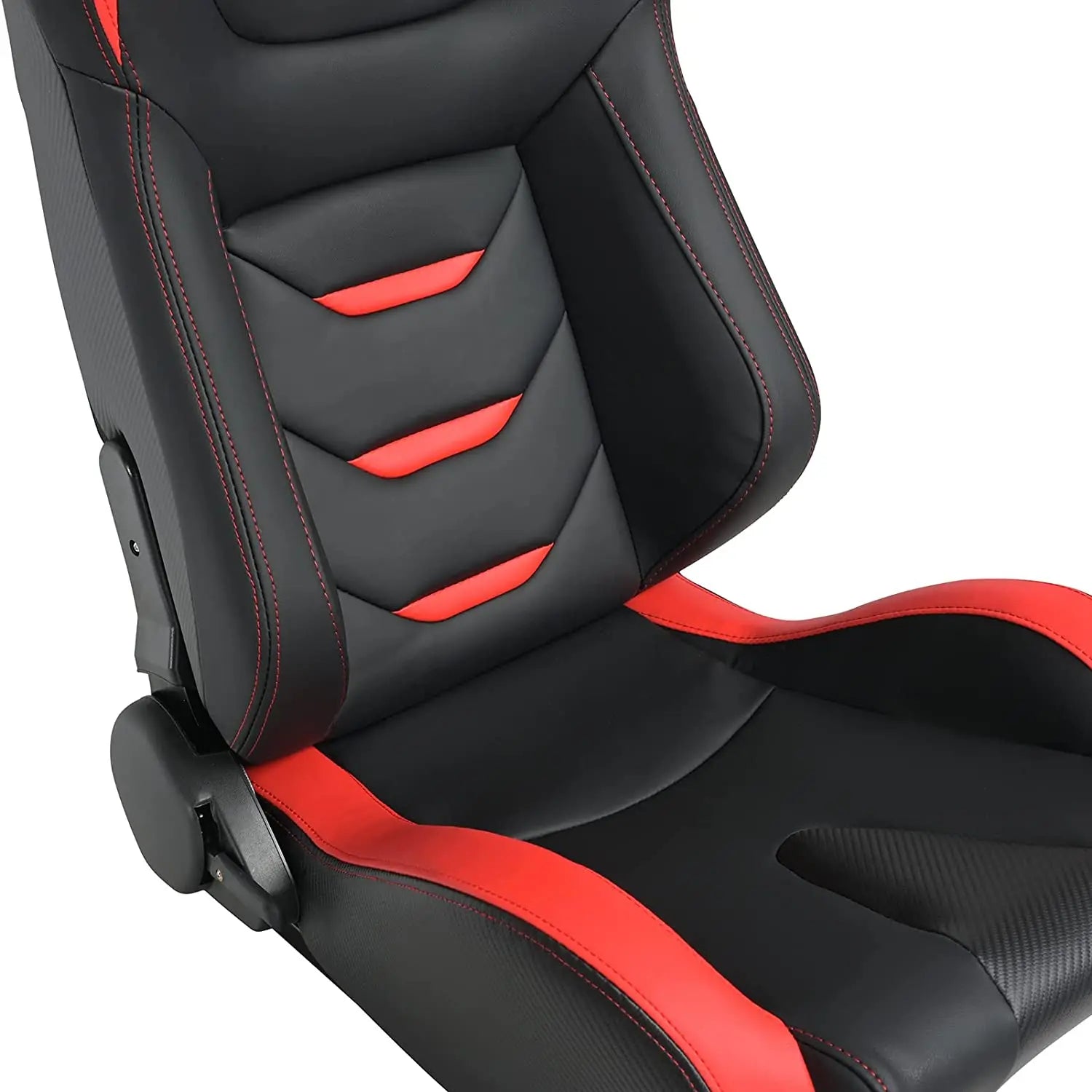 JIABEIR 1054B Red High Quality Leather Adjustable Simulator Sim Bucket Car Racing Seats