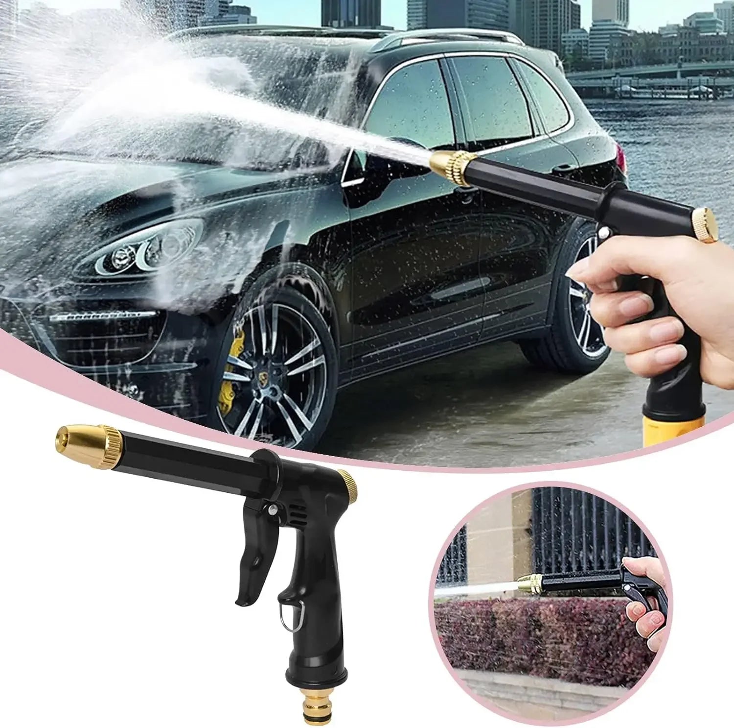 High Pressure Power Water Gun Jet Garden Washer Sprayer Watering Spray Garden Sprinkler for Cleaning Tool