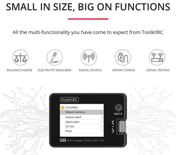 ToolkitRC M7 200W DC Multi Function Balance Charger XT60