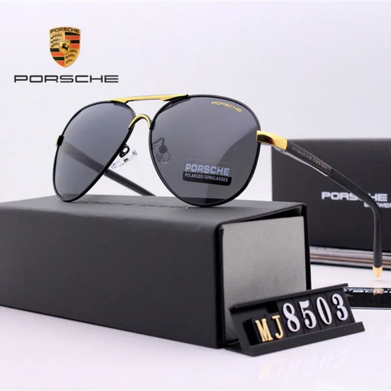 Luxury Men Driving Polarized Sunglasses Anti Glare Driver Goggles For Porsche Panamera Macan Boxster Cayman Cayenne 911 718