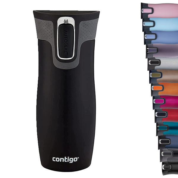 Contigo West Loop Autoseal Travel Mug, Stainless Steel Thermal Mug, Vacuum Flask, Leakproof Tumbler, Coffee Mug with BPA Easy-Clean Lid