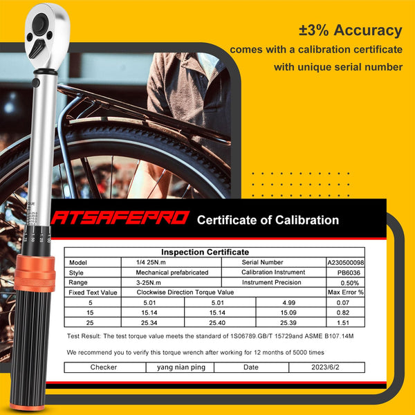 ATsafepro Torque Wrench 3/4 Inch, 100-600 Nm Torque Wrenchs, ±3% Error Accuracy with 48 Teeth Dual-Direction Adjustable for Repair of Car, Truck, Tractor