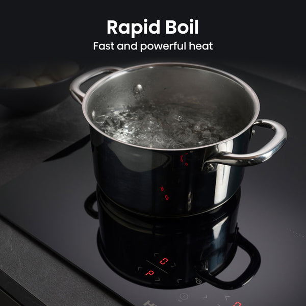 Hisense E6432C Built-in 60cm Electric Ceramic Hob with Child Lock, Touch control, Timer Function - Black 7200W, 20 x 24 x 2 inches (L x W x H)