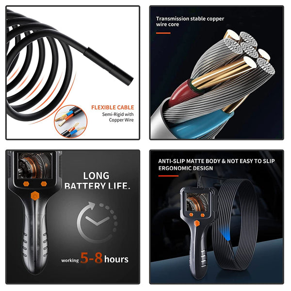 Daxiongmao Borescope, Endoscope Camera with Light, 1080P HD Inspection Camera, Borescope Camera with Light, IP67 Waterproof Camera, 16.5ft Flexible Endoscope Camera, Gadgets for Men (4.3”)