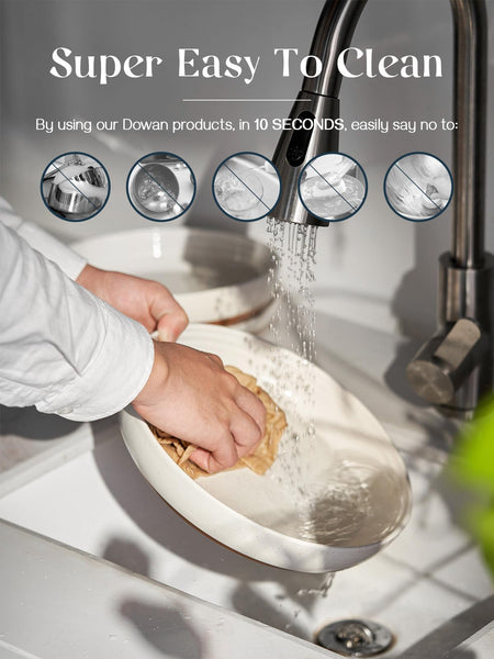 DOWAN Large Pasta Bowls Set of 4-9.75" Shallow Ceramic Dinner Plates, Plate/Wide Bowl, Microwave, Oven, Dishwasher Safe Kitchen Dinnerware - Modern