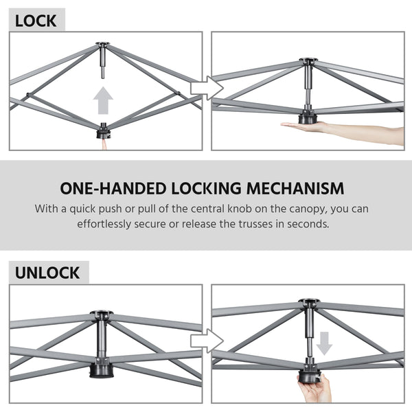 Yaheetech Pop Up Gazebo, 3x3m Easy One Person Setup Instant Shelter, Waterproof Garden Patio Canopy with 4 Sandbags, 4 Ropes & 8 Stakes, Wheeled Bag, Steel Frame, Adjustable Height - Beige