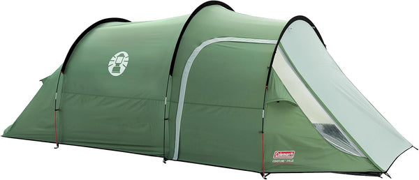 Coleman Tent Coastline 3 Plus, compact 3 man tent, 3 person tunnel tent, lightweight camping tent with awning and windows, Waterproof thanks to 3,000mm water column