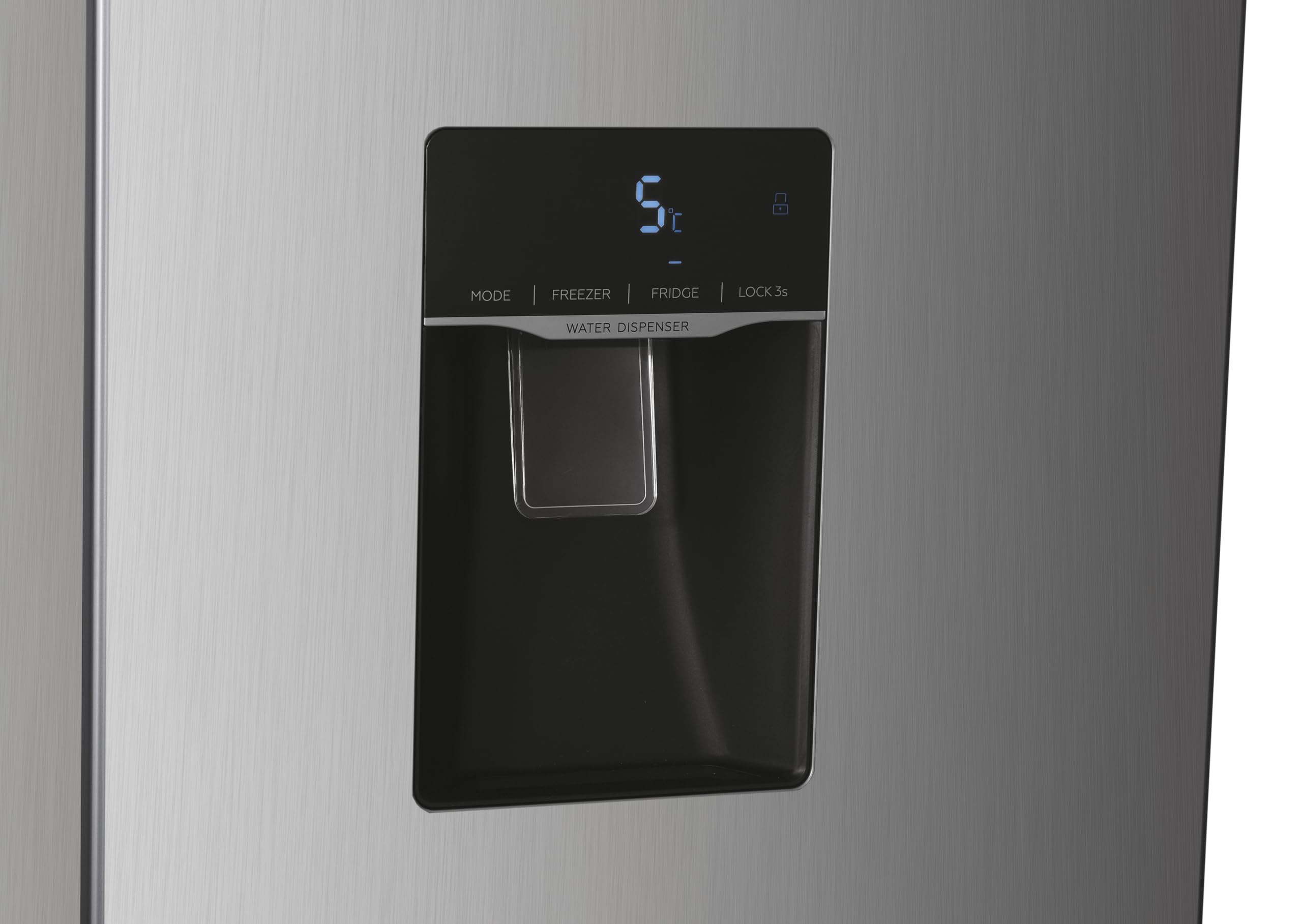 Hoover H-FRIDGE 500 MAXI Freestanding American Fridge Freezer with Water Dispenser, Side by Side, Total No Frost Technology, E Class, 532L Total Capacity, Inox, 91x67x177 cm - HHSBSO6174XWDK-1