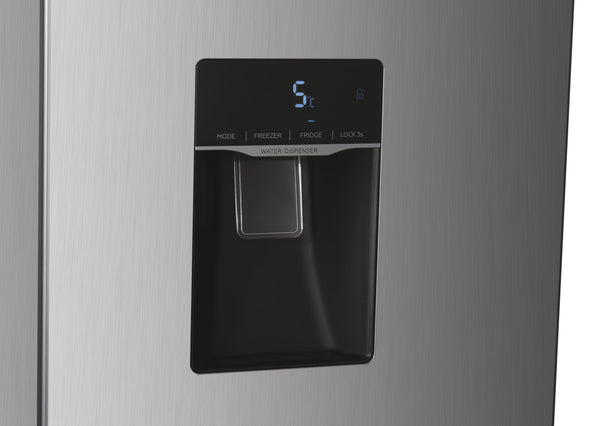 Hoover H-FRIDGE 500 MAXI Freestanding American Fridge Freezer with Water Dispenser, Side by Side, Total No Frost Technology, E Class, 532L Total Capacity, Inox, 91x67x177 cm - HHSBSO6174XWDK-1