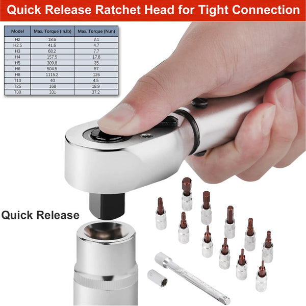 ATsafepro Torque Wrench 3/4 Inch, 100-600 Nm Torque Wrenchs, ±3% Error Accuracy with 48 Teeth Dual-Direction Adjustable for Repair of Car, Truck, Tractor