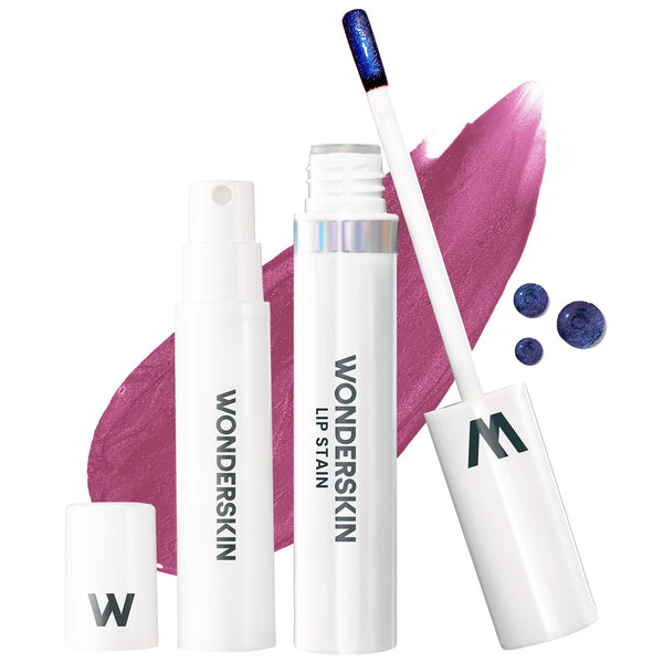Wonderskin Wonder Blading All Day Lip Stain Peel Off Masque and Reveal Kit - Long Lasting, Waterproof Nude Lip Tint, Transfer Proof Natural Makeup Stain Kit (Whimsical)