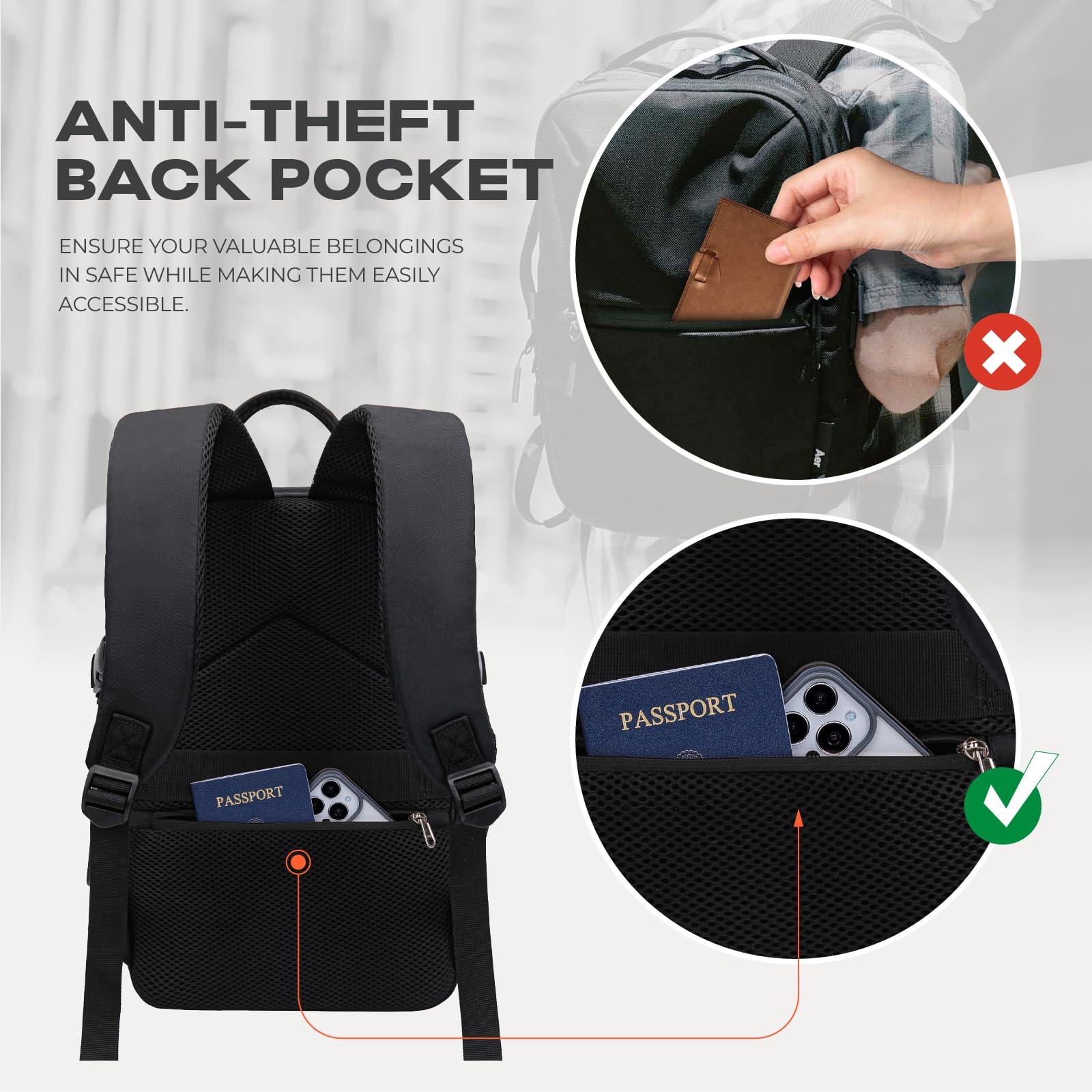 VMIKIV for Ryanair Cabin Bags 40x20x25 Underseat Carry On Bag,Small Travel Backpack Cabin Size for Men Women,Hand Luggage for Overnight, Weekend,Under Seat Casual Daypack for Airlines