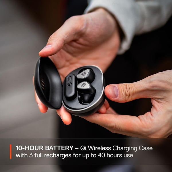 SteelSeries Arctis GameBuds for PS5 - Wireless Gaming Earbuds - 2.4GHz + BT 5.3 - ANC/Transparency - IP55 Water Resistant - 40H Battery - Wireless Charging - PS5, PC, Switch 2, Mobile - White