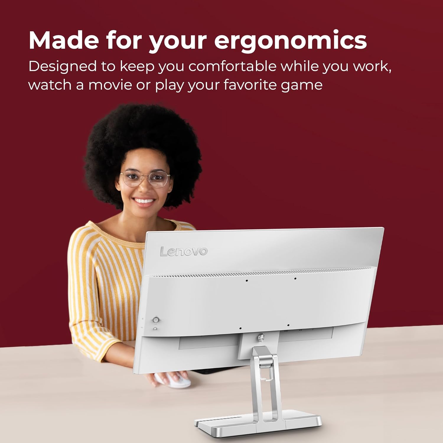 Lenovo L22e-40(G22215FL0) 22 inch PC Monitor | FHD, 1080p, 75Hz, IPS, 4ms, HDMI and VGA