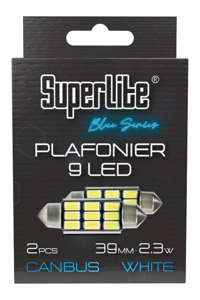 Superlite Set of 2 T10 Bulbs with 18 Leds from the Blue Series range. CanBus Technology and 6500K Colour Temperature. Ideal for Car and Truck.