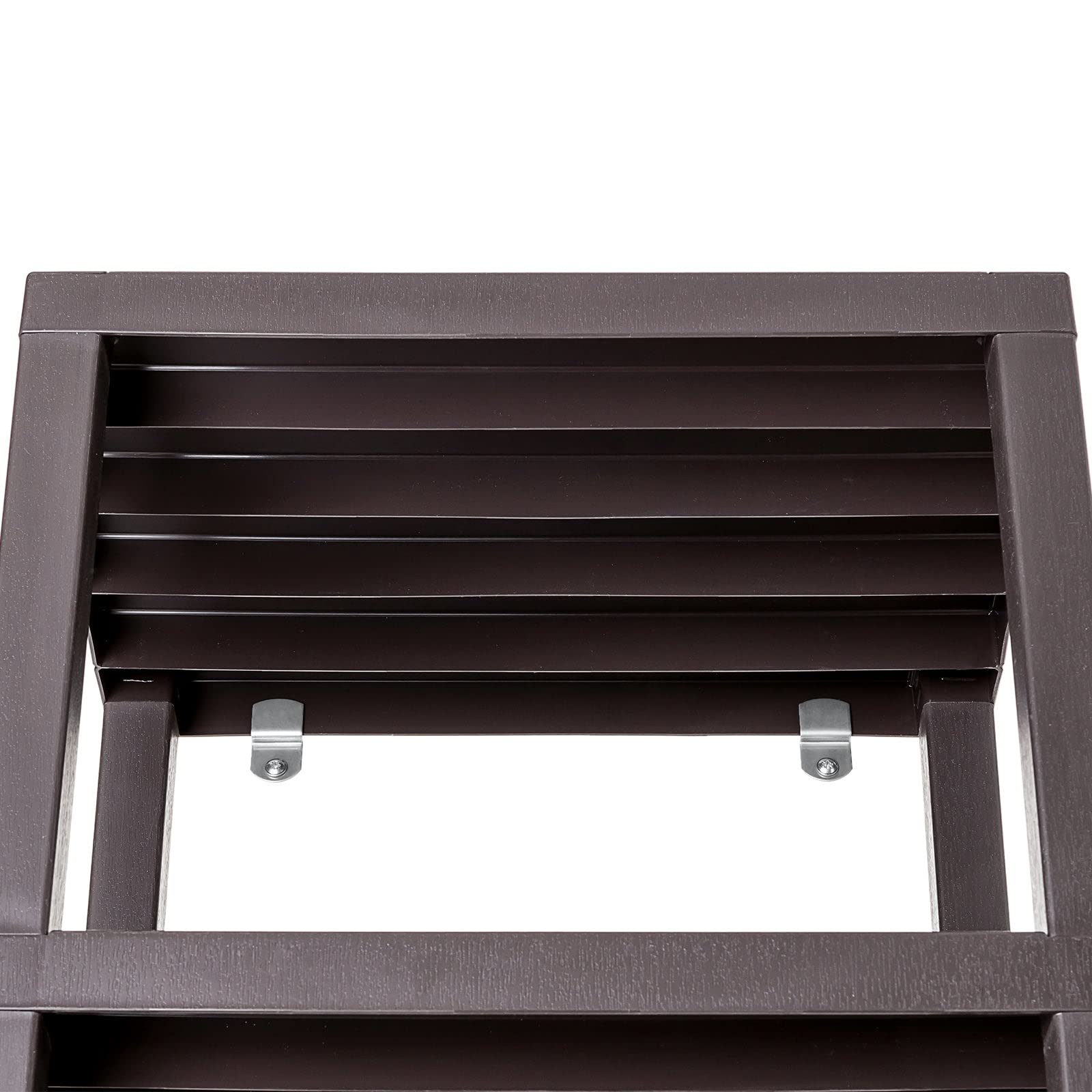 TATAY Lombok Modular Shelf, 6 Shelves, Polypropylene, BPA Free, Wood effect, Non-Slip Bumpers, Max 10KG by Shelf, Easy Assembly, Brown.