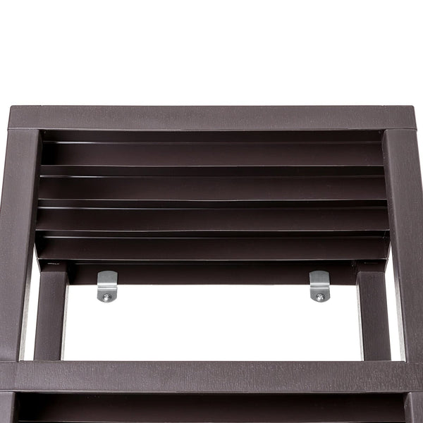 TATAY Lombok Modular Shelf, 6 Shelves, Polypropylene, BPA Free, Wood effect, Non-Slip Bumpers, Max 10KG by Shelf, Easy Assembly, Brown.