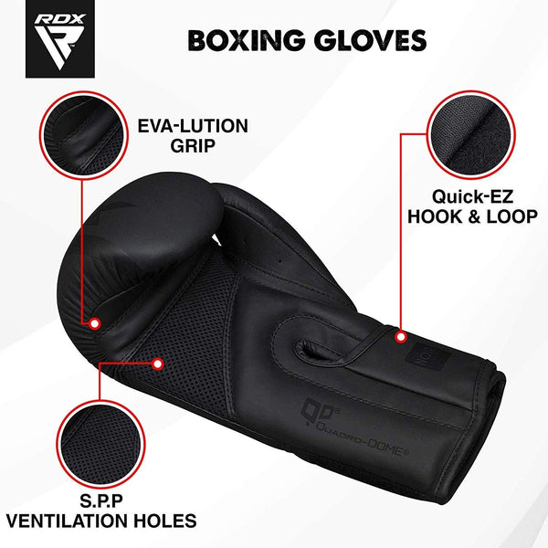 RDX Boxing Gloves Sparring Muay Thai Pro Training, Maya Hide Leather, Kickboxing Heavy Punching Bag Focus Mitts Pads Double End Ball Workout, MMA