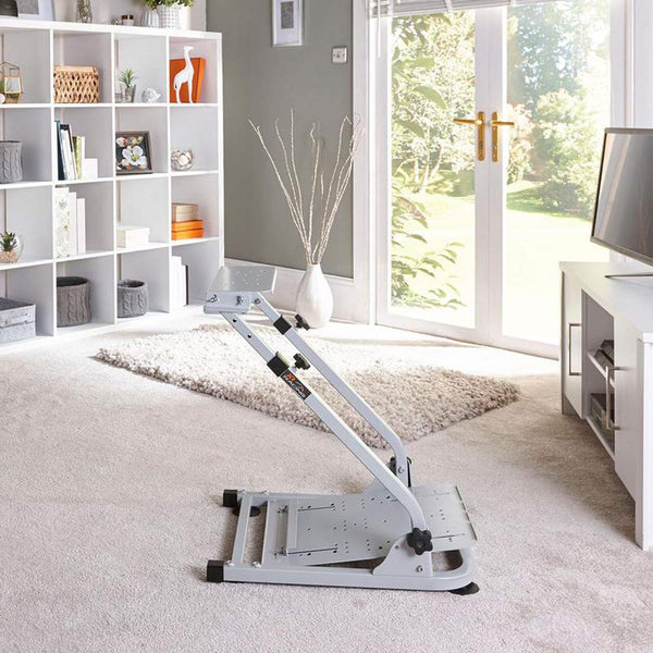 X-Rocker Steering Wheel Stand, Foldable Racing Wheel Stand with Seat Fixing Rod, Adjustable Height, Adjustable Angle, Suitable for Logitech, XBOX, Madcatz, Playstation, Racing Wheel Stand - Black