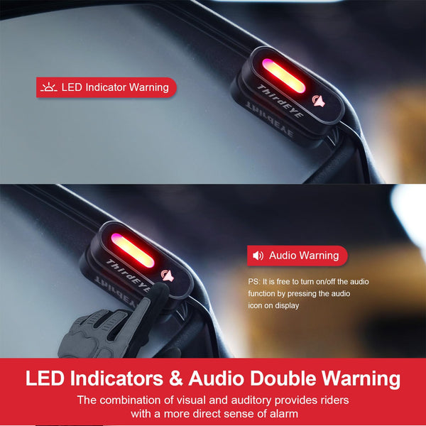 INNOVV ThirdEYE Motorcycle Blind Spot System with Voice and Indicators Alert, Waterproof Moto Assistant System, Detect Hazards from Side & Rear Line for Motorcycle/Bicycle/E-Bike(Mirror Version)