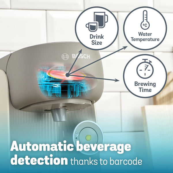 Tassimo by Bosch Finesse Friendly Pod Coffee Machine in Cream TAS167PGB with INTELLIBREW and IntensityBoost, Compatible with 50 Different Beverages