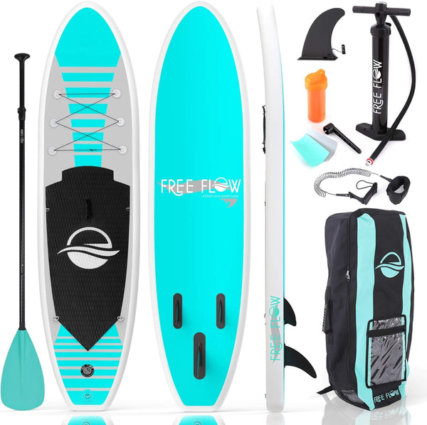 SereneLife Inflatable Stand Up Paddle Board, SUP Board- Paddleboards for Adults & Youth, Surfing Board Kit, 0.63cm Thick Standup Paddleboarding, Non-Slip Deck, Wide Stance, Surf Control w/Backpack