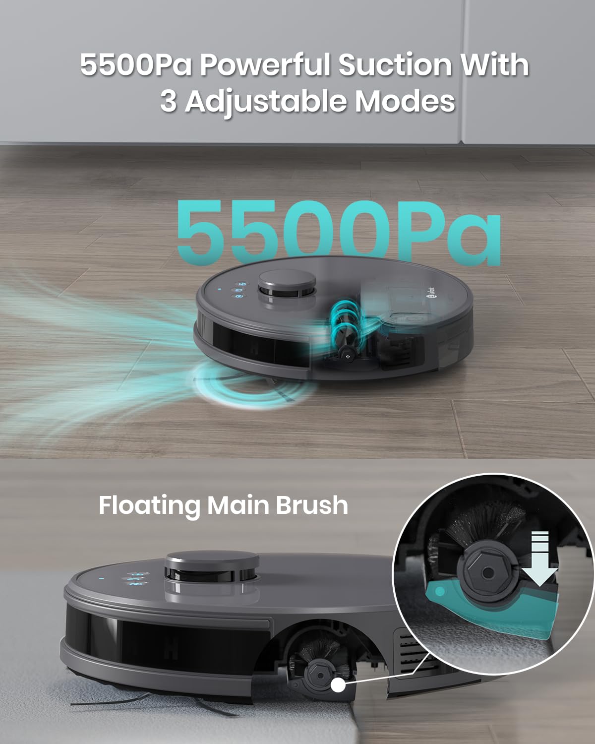 Lefant M210P Robot Vacuum Cleaner, Featured Carpet Cleaner Small Robot 7.8cm Thin 28cm DIA, Robotic Vacuum Alexa Voice Control Self-Charging Ideal for Pet Hair Hard Floor and Carpet