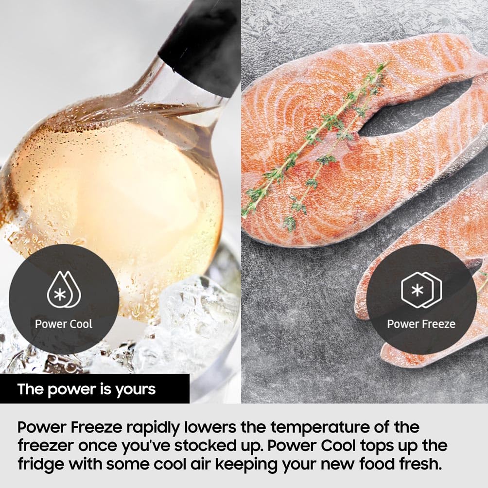 Samsung American Style Fridge Freezer with SpaceMax Technology, Power Cool and Power Freeze Technology, Black, RS62DG5003B1E