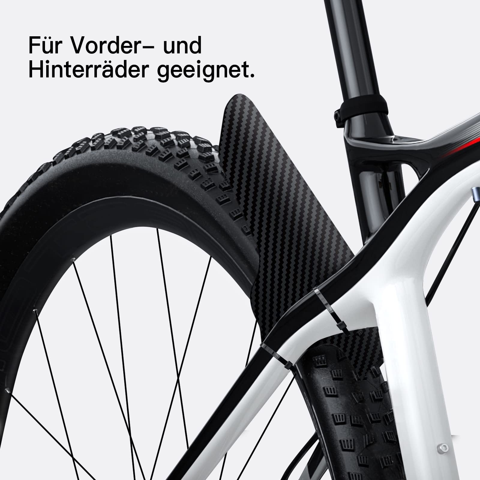 NICEDACK Mudguards Mountain Bike, 2 Pieces Mudguard Fit 20-29 Inch MTB Mudguard Front and Rear Compatible Bicycle Splash Guard