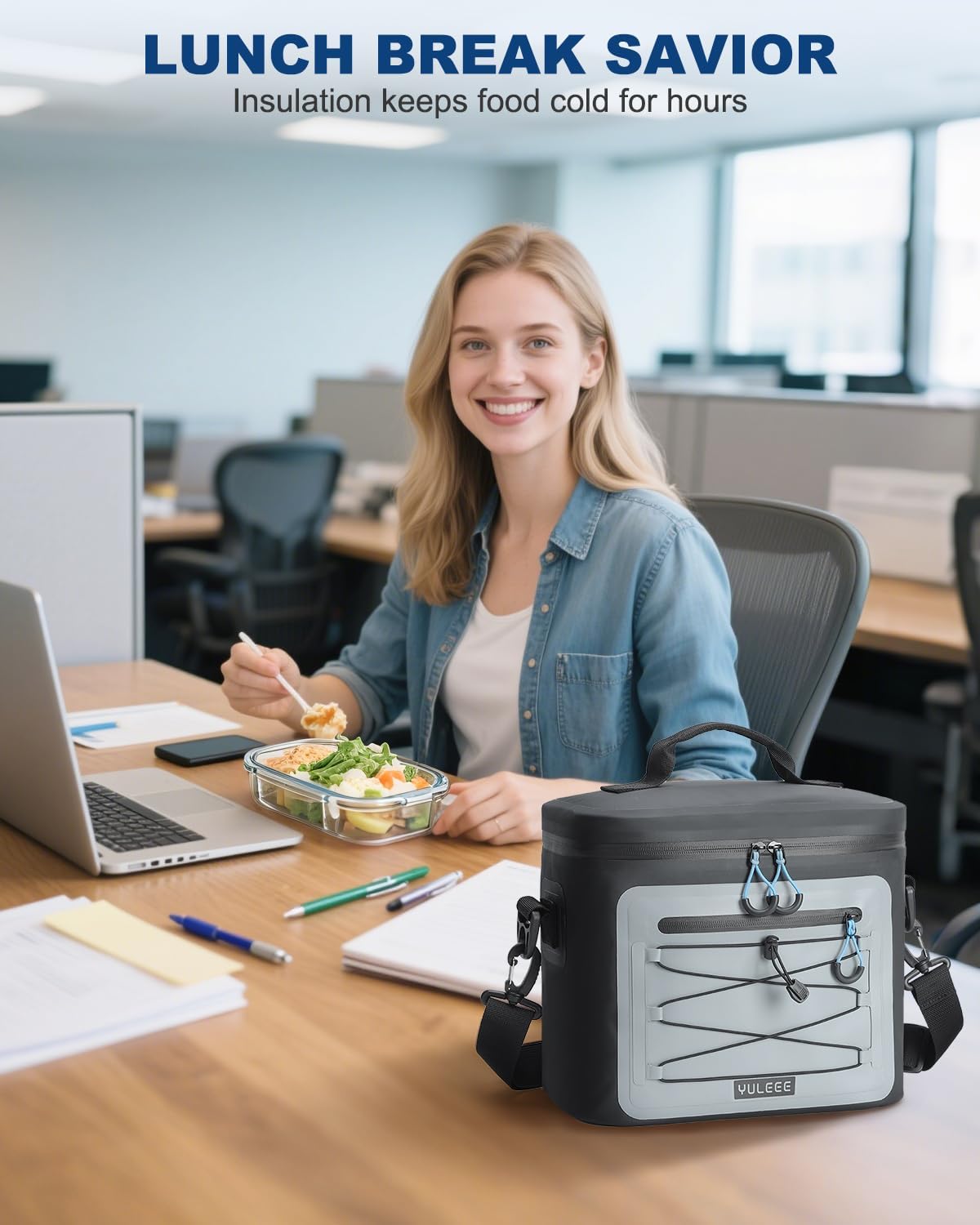 YULEEE 7/15/20L Insulated Cooler Bag - Large Multi-Functional Picnic Lunch Bag for Men & Women,Waterproof Leakproof Perfect for Beach, Family,Travel, Camping, Work,BBQ,and Outdoor Activities