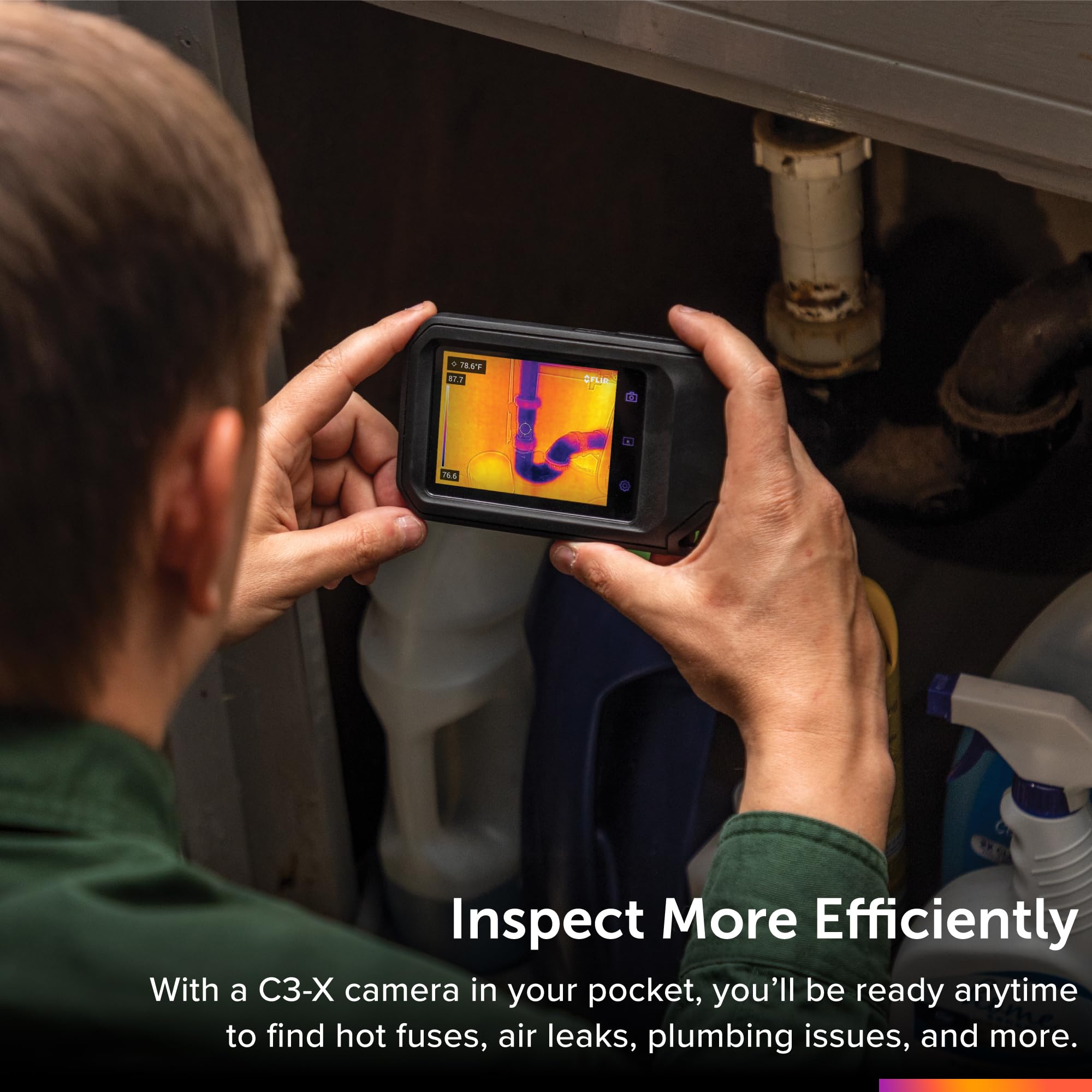 FLIR C5 Compact Thermal Imaging Camera with Wifi: High Resolution Infrared Imager for Inspection, Electrical/Mechanical, Building, and HVAC Applications