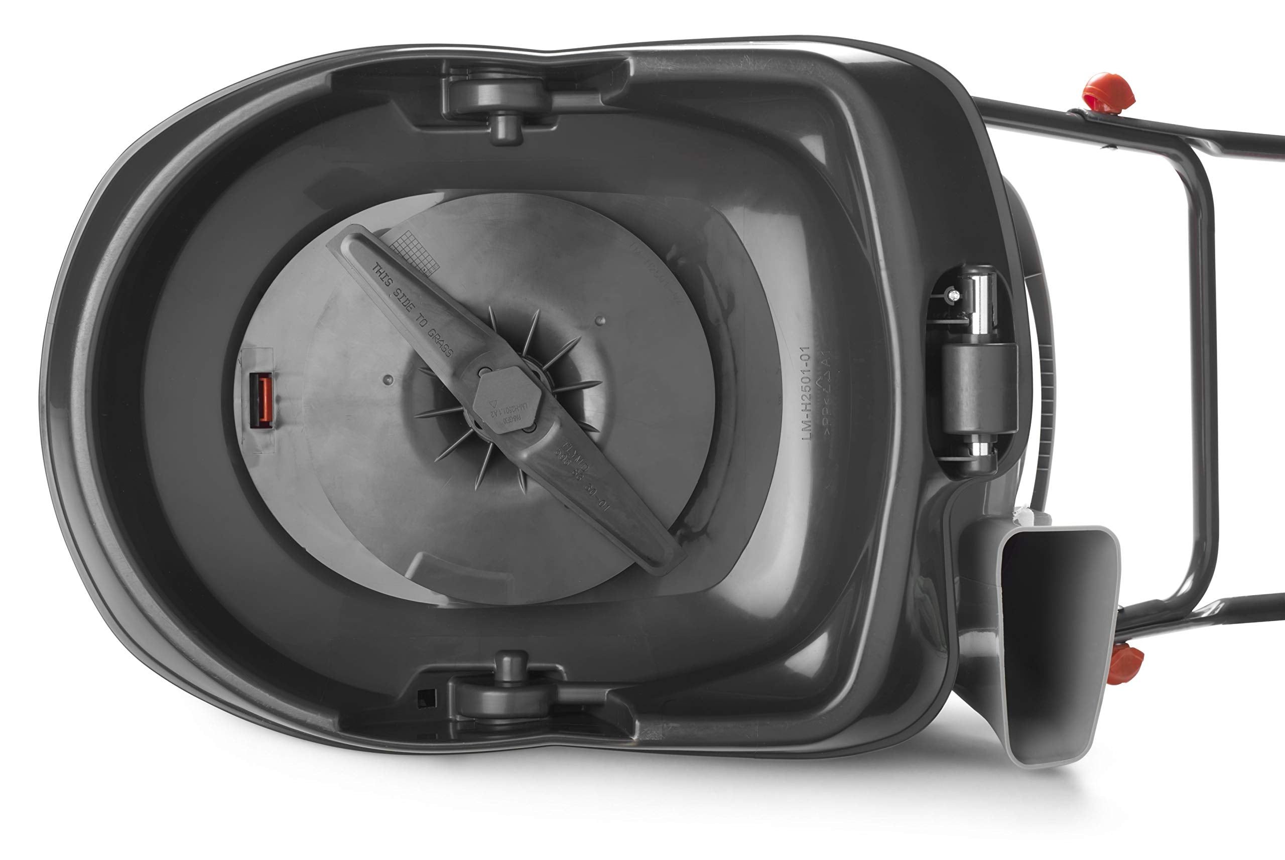 Flymo Hover Vac 250 Electric Hover Collect Lawn Mower - 1400W, 25cm Cutting Width, 15L Grass Box, Ambidextrous Handles, Folds Flat, Orange and Grey