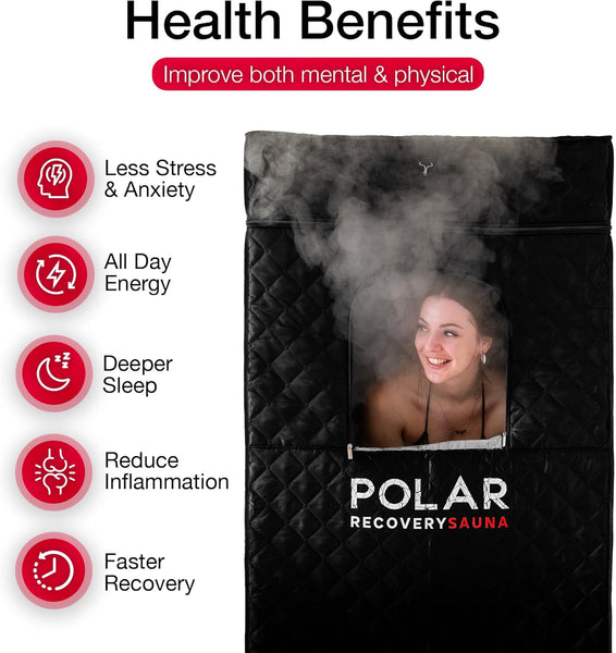 Polar Recovery Award-Winning Sauna by Polar Recovery (6FT) - Premium Portable Steam Sauna for Recovery/Sauna Pod for Home Steam Sauna