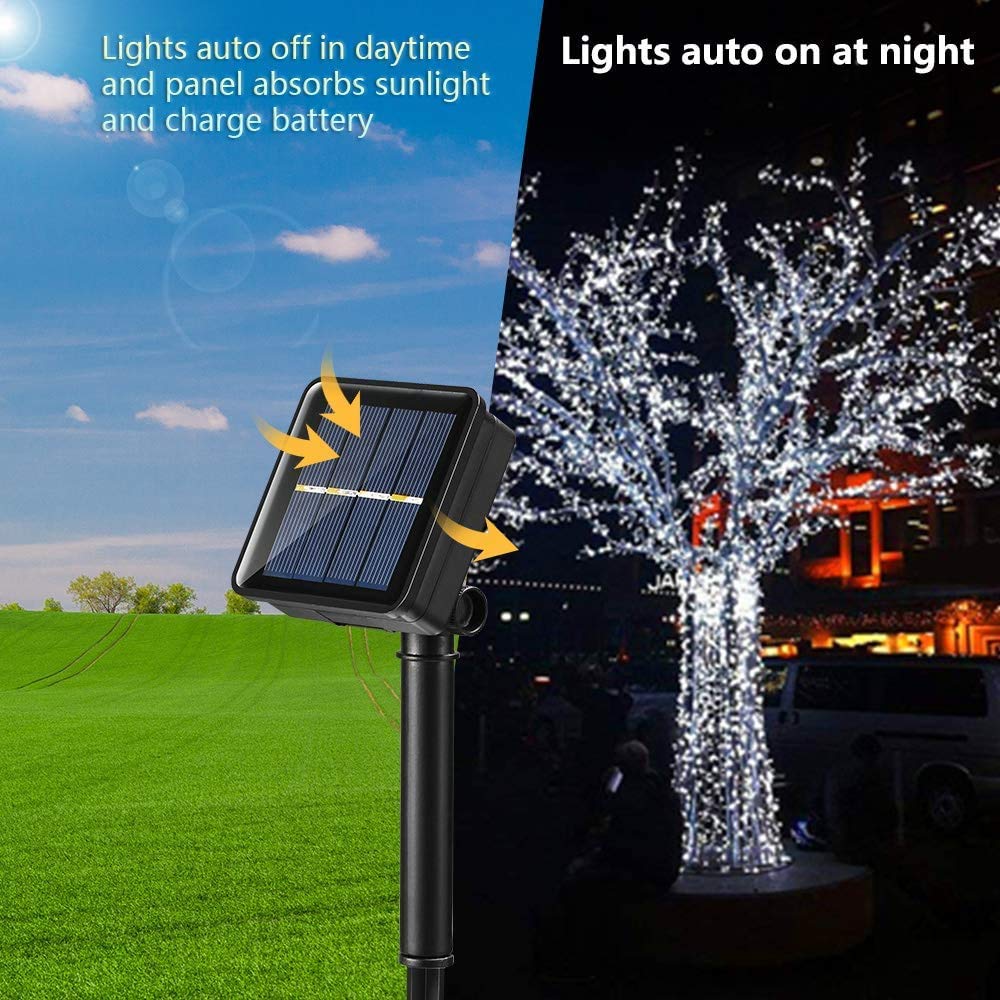 Arkim 2PACKS-200LED Solar String Lights,solar lights outdoor garden Waterproof Copper Wire Lights, Fairy Lights, for Garden Patio Yard Home Wedding