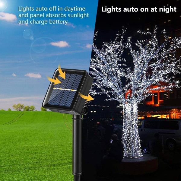 Arkim 2PACKS-200LED Solar String Lights,solar lights outdoor garden Waterproof Copper Wire Lights, Fairy Lights, for Garden Patio Yard Home Wedding