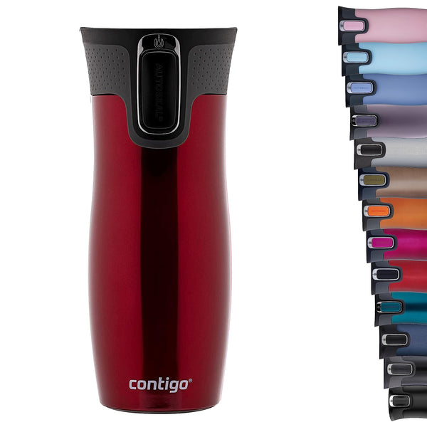 Contigo West Loop Autoseal Travel Mug, Stainless Steel Thermal Mug, Vacuum Flask, Leakproof Tumbler, Coffee Mug with BPA Easy-Clean Lid